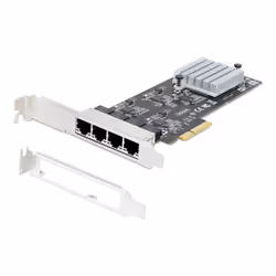 StarTech.com Scheda di rete 2.5 Gigabit a 4 porte - Scheda Ethernet PCIe da 2,5 Gbps NBASE-T, Intel I225-V, Scheda di rete per PC, NIC Multi-Gigabit, Scheda LAN per server PCI Express, Interfaccia Ethernet - Vista aggiuntiva 6