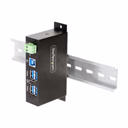 StarTech.com Hub USB gestito a 4 Porte con 4x USB-A, Alloggiamento industriale in metallo resistente, Protezione ESD e contro le sovratensioni, Montabile a parete/scrivania/supporto, USB 3.0/3.1/3.2 Gen 1 5Gbps - Vista aggiuntiva 5