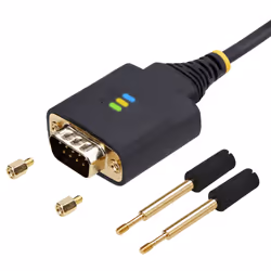 StarTech.com 2P6FFC-USB-SERIAL adattatore per inversione del genere dei cavi USB-A 2 x DB-9 RS-232 Nero, Grigio - Vista aggiuntiva 8