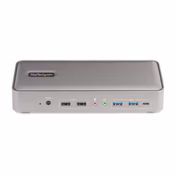 StarTech.com KVM Docking Station USB-C per due laptop, docking station DisplayPort a doppio monitor 4K 60 Hz, hub USB a 5 porte, GbE, Dock KVM con alimentazione a 90W/45W per due laptop, Windows/Mac - Vista aggiuntiva 4