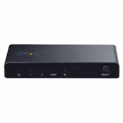 StarTech.com Switch HDMI 8K a 2 porte - Switcher HDMI 2.1 4K 120Hz HDR10+, 8K 60Hz UHD, Commutatore HDMI 2 In 1 Out - Commutazione automatica/manuale delle sorgenti - Switch con alimentatore e telecomando inclusi - Vista aggiuntiva 4