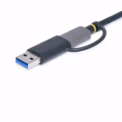 StarTech.com Lettore di schede di memoria multimediale USB 3.0, lettore di schede SD/microSD/CompactFlash, adattatore portatile di schede USB 5Gbps, lettore esterno di schede USB-C con adattatore USB-A collegato - Vista aggiuntiva 4