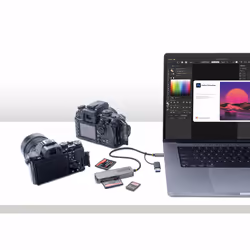 StarTech.com Lettore di schede di memoria multimediale USB 3.0, lettore di schede SD/microSD/CompactFlash, adattatore portatile di schede USB 5Gbps, lettore esterno di schede USB-C con adattatore USB-A collegato - Vista aggiuntiva 6