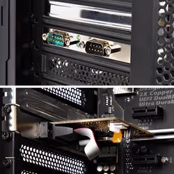 StarTech.com Scheda seriale PCI Express a due porte - Scheda di interfaccia seriale da PCIe a 2x RS232 (DB9)- Scheda PCIe con staffe standard o a basso profilo - 16C1050 UART - Ritenzione COM - Windows e Linux - Vista aggiuntiva 6