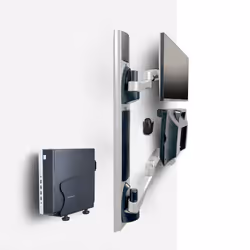 StarTech.com Workstation con montaggio a parete, supporto VESA per monitor da 32" (10kg), supporto per monitor completamente articolato e vassoio per tastiera - Vista aggiuntiva 3