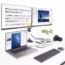 StarTech.com Docking Station Thunderbolt 4 multi monitor, dock TB4 per monitor quadrupli/tripli/doppi - 2x HDMI/2x DisplayPort, Hub 7x USB, 2,5Gb Ethernet, 98W PD - Vista aggiuntiva 7