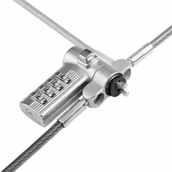 StarTech.com Cavo di Sicurezza Universale per Laptop da 2m, Dispositivo di Sicurezza per Notebook Compatibile con Noble Wedge&reg;/Nano/K-Slot, Blocco a Combinazione Senza Chiave, Acciaio Resistente al Taglio