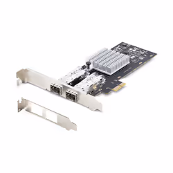 StarTech.com Scheda di Rete SFP GbE a 2 Porte, PCIe 2.1 x1, Intel I210-IS, Controller 1GbE, 1000BASE rame/fibra ottica, NIC Gigabit Ethernet a due porte, backplane desktop/server - Windows e Linux - Vista aggiuntiva 7