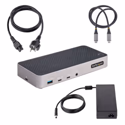StarTech.com Docking station USB-C per Tre Monitor - Dock USB C Triplo HDMI/DP 4K - Hub USB a 5 Porte - GbE - PD 100W - Docking Station Universale Multi Monitor - Compatibile con Thunderbolt 3/4 - Vista aggiuntiva 8