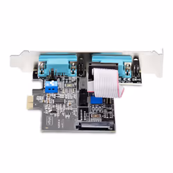 StarTech.com Scheda Seriale PCIe a 2 porte, scheda PCI Express a doppia porta RS232/RS422/RS485 (DB9), staffe a basso profilo incluse, UART 16C1050, Windows/Linux, conforme a TAA - Protezione ESD di livello 4 - Vista aggiuntiva 4