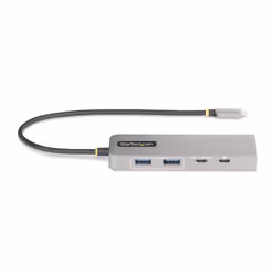 StarTech.com Hub USB-C a 3 porte con Ethernet da 2,5 Gbps e porta Power Delivery Pass-through da 100W, USB 3.2 10Gbps, 2x USB-A/1x USB-C, Hub adattatore USB Type-C portatile