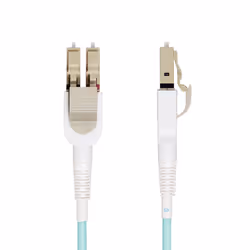 StarTech.com Cavo in fibra ottica multimodale OM4 LC a LC (UPC) commutabile con linguette push-pull, 5m, 50/125µm, Reti 100G, Bassa perdita di inserzione, Cavo patch/bretella in fibra ottica LSZH