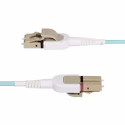 StarTech.com Cavo in fibra ottica multimodale OM4 LC a LC (UPC) commutabile con linguette push-pull, 5m, 50/125µm, Reti 100G, Bassa perdita di inserzione, Cavo patch/bretella in fibra ottica LSZH