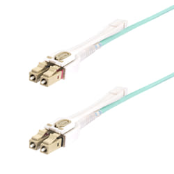 StarTech.com Cavo in fibra ottica multimodale OM4 LC a LC (UPC) con linguette push-pull, 10m, 50/125µm, Reti 100G, Insensibile alla piegatura, Bassa perdita di inserzione, Cavo patch/bretella in fibra ottica LSZH