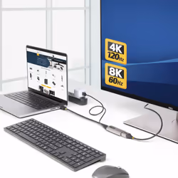 StarTech.com Cavo adattatore da HDMI a DisplayPort da 30 cm, 8K 60Hz, convertitore video attivo da HDMI 2.1 a DP 1.4, alimentato da bus USB con cavo incluso - Vista aggiuntiva 6