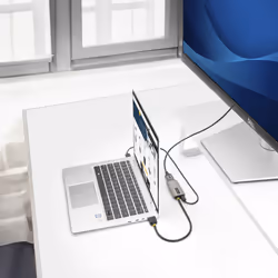 StarTech.com Cavo adattatore da HDMI a DisplayPort da 30 cm, 8K 60Hz, convertitore video attivo da HDMI 2.1 a DP 1.4, alimentato da bus USB con cavo incluso - Vista aggiuntiva 7