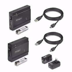 StarTech.com KVM Extender DisplayPort su fibra ottica, 4K 60Hz, kit di estensione, fino a 300m (multimodale) con moduli SFP+ preinstallati, 3x USB HID - Vista aggiuntiva 8