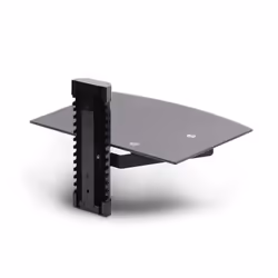 StarTech.com Mensola da Parete in Vetro Temperato per Apparecchiature A/V - Ripiano liscio sotto/sopra TV/Monitor regolabile in altezza per dispositivi Audio/Video - Vista aggiuntiva 2