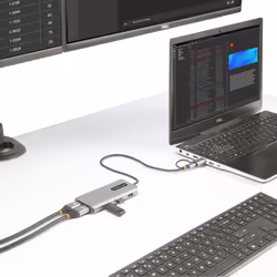 StarTech.com Adattatore multiporta USB-C con dongle USB-C a USB-A, doppio HDMI (4K30Hz/1080p60Hz), Hub USB-A 5Gbps a 3 porte, mini dock da viaggio, docking station USB tipo C per laptop, Cavo da 40 cm - Vista aggiuntiva 6