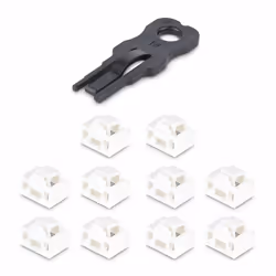 StarTech.com Blocco per porte RJ45 - 10 pezzi con chiave di sicurezza, copertura antipolvere, protezione riutilizzabile per porte Ethernet/LAN, protezione antipolvere RJ45 a scatto per server/switch/prese - Vista aggiuntiva 5
