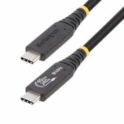 StarTech.com Cavo USB4 da 50cm, cavo USB-C certificato USB-IF, 40 Gbps, 240W PD 3.1 EPR, 8K 60Hz, cavo di trasferimento dati USB Type-C, compatibile con porte TB/USB 3.2