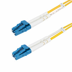 StarTech.com Cavo in fibra ottica duplex monomodale OS2 da LC a LC (UPC) da 10m, 9/125µm, 100G, Insensibile alla piegatura, Bassa perdita di inserzione, Cavo patch in fibra LSZH