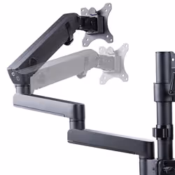 StarTech.com Supporto per tre monitor fino a 27", VESA 75x75/100x100, regolazioni dei bracci senza attrezzi, montaggio con morsetto a C/occhiello, bracci a molla - Vista aggiuntiva 7