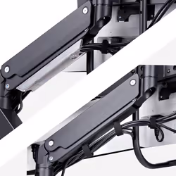 StarTech.com Supporto per 3 monitor da 27" a barra trasversale, VESA 75x75/100x100, regolazioni senza attrezzi, morsetto a C/occhiello, braccio a molla - Vista aggiuntiva 6