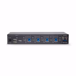 StarTech.com Switch KM a 4 porte con commutazione del mouse, switcher USB per tastiera/mouse, audio 3,5 mm/USB, Condivisione periferiche tra 4 PC, conforme a TAA - Vista aggiuntiva 4