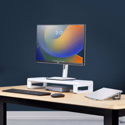 StarTech.com Supporto per monitor ergonomico, fino a 15 kg, altezza fissa 9 cm, rialzo per monitor da tavolo/portatile, piattaforma in acciaio, montaggio rapido, ottimizzazione dello spazio sulla scrivania - Vista aggiuntiva 8