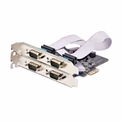 StarTech.com Scheda Seriale PCIe a 4 porte, scheda seriale PCI Express a RS232/RS422/RS485 (DB9), staffa a basso profilo inclusa, UART 16C1050, Windows/Linux, conforme a TAA - Protezione ESD di livello 4 - Vista aggiuntiva 6