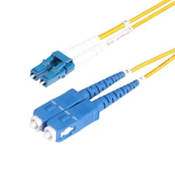 StarTech.com Cavo in fibra ottica duplex monomodale OS2 da LC a SC (UPC) da 10 m, 9/125µm, 100G, Insensibile alla piegatura, Bassa perdita di inserzione, Cavo patch in fibra LSZH
