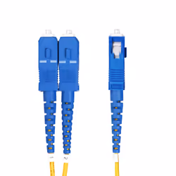 StarTech.com Cavo in fibra ottica duplex monomodale OS2 da LC a SC (UPC) da 15 m, 9/125µm, 100G, Insensibile alla piegatura, Bassa perdita di inserzione, Cavo patch in fibra 5LSZH