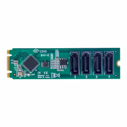 StarTech.com Scheda adattatore da M.2 a SATA a 4 porte, scheda di espansione da M.2 PCIe 3.0 a SATA HDD/SSD, chipset ASM1064, M.2 NVMe a 4x HDD/SSD per Windows/macOS/Linux