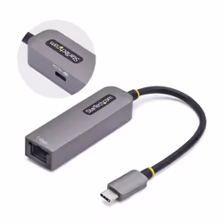 StarTech.com Adattatore Ethernet USB C, Convertitore di Rete 1Gbps da USB Type-C 3.0 a RJ45, NIC PD 100W Pass-Through compati ...