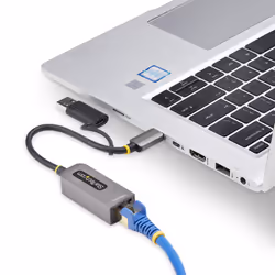 StarTech.com Adattatore Ethernet USB C, Convertitore di Rete/NIC NBASE-T 2.5/1GbE da USB Type-C 3.0 a RJ45 con Adattatore USB-A incluso; Compatibile TB, Win e Mac - Vista aggiuntiva 8