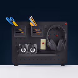 StarTech.com Pannello forato portautensili in acciaio con accessori, 42x32 cm, portaoggetti da scrivania, pannello forato da tavolo con morsetto, nero - Vista aggiuntiva 8