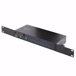 StarTech.com Hub USB Industriale 5Gbps a 16 porte con adattatore di alimentazione, enclosure in metallo, montabile, protezione ESD, alimentazione a morsettiera, ricarica USB, Switch per duplice host - Vista aggiuntiva 7
