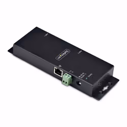 StarTech.com Adattatore da seriale a Ethernet a 2 porte, server di dispositivi seriali IP per dispositivi RS232 remoti, montaggio a parete/su guida DIN, metallo, convertitore seriale da RJ45 LAN a DB9, TAA