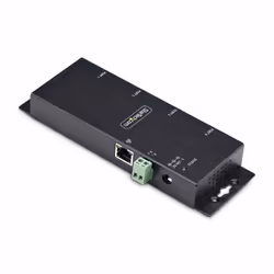StarTech.com Adattatore da seriale a Ethernet a 4 porte, server di dispositivi seriali IP per dispositivi RS232 remoti, montaggio a parete/su guida DIN, metallo, convertitore seriale da RJ45 LAN a DB9, TAA - Vista aggiuntiva 2