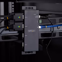 StarTech.com Adattatore da seriale a Ethernet a 4 porte, server di dispositivi seriali IP per dispositivi RS232 remoti, montaggio a parete/su guida DIN, metallo, convertitore seriale da RJ45 LAN a DB9, TAA - Vista aggiuntiva 7