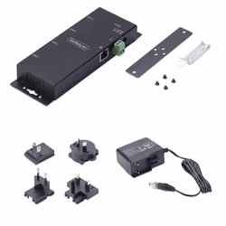 StarTech.com Adattatore da seriale a Ethernet a 4 porte, server di dispositivi seriali IP per dispositivi RS232 remoti, montaggio a parete/su guida DIN, metallo, convertitore seriale da RJ45 LAN a DB9, TAA - Vista aggiuntiva 8