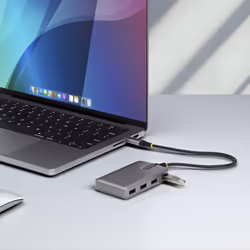 StarTech.com 5G4AC-USB-C-HUB hub di interfaccia USB 3.2 Gen 1 (3.1 Gen 1) Type-C 5000 Mbit/s Grigio - Vista aggiuntiva 3