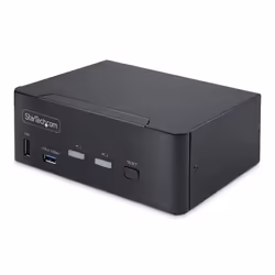 StarTech.com KVM Switch DisplayPort a 2 porte per doppio monitor, 8K 60Hz/4K 144Hz, DP 1.4, 2x USB 10Gbps, 4x USB HID, commut ...