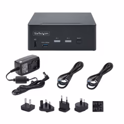 StarTech.com KVM Switch DisplayPort a 2 porte per doppio monitor, 8K 60Hz/4K 144Hz, DP 1.4, 2x USB 10Gbps, 4x USB HID, commutazione con tasti di scelta rapida, TAA - Vista aggiuntiva 5