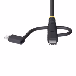 StarTech.com Cavo di Ricarica USB robusto da 1m, Da USB a Lightning/Micro-USB/Tipo-C, certificato Apple MFi, rivestimento in aramide, cavo universale di ricarica USB 3 in 1 per iPhone/iPad/Android - Vista aggiuntiva 5