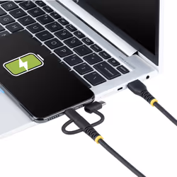 StarTech.com Cavo di Ricarica USB robusto da 1m, Da USB a Lightning/Micro-USB/Tipo-C, certificato Apple MFi, rivestimento in aramide, cavo universale di ricarica USB 3 in 1 per iPhone/iPad/Android - Vista aggiuntiva 8