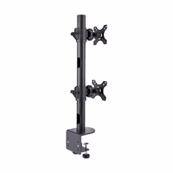 StarTech.com Supporto da scrivania per 2 monitor impilati verticalmente, doppio 49", capacità totale 32 kg, morsetto a C, sistema VESA a sgancio rapido, schermo panoramico 16:9/ultrawide 32:9, TAA - Vista aggiuntiva 2