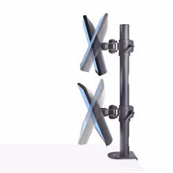 StarTech.com Supporto da scrivania per 2 monitor impilati verticalmente, doppio 49", capacità totale 32 kg, morsetto a C, sistema VESA a sgancio rapido, schermo panoramico 16:9/ultrawide 32:9, TAA - Vista aggiuntiva 4