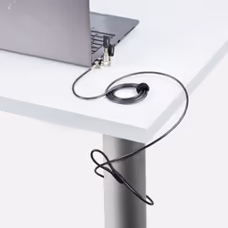 StarTech.com Cavo di sicurezza universale 3 in 1 per laptop da 2m, cavo antifurto resistente al taglio con chiave master, compatibile con Noble Wedge&reg;/Nano/K-Slot - Vista aggiuntiva 7